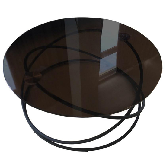 Bàn sofa tròn mặt kính BSF410