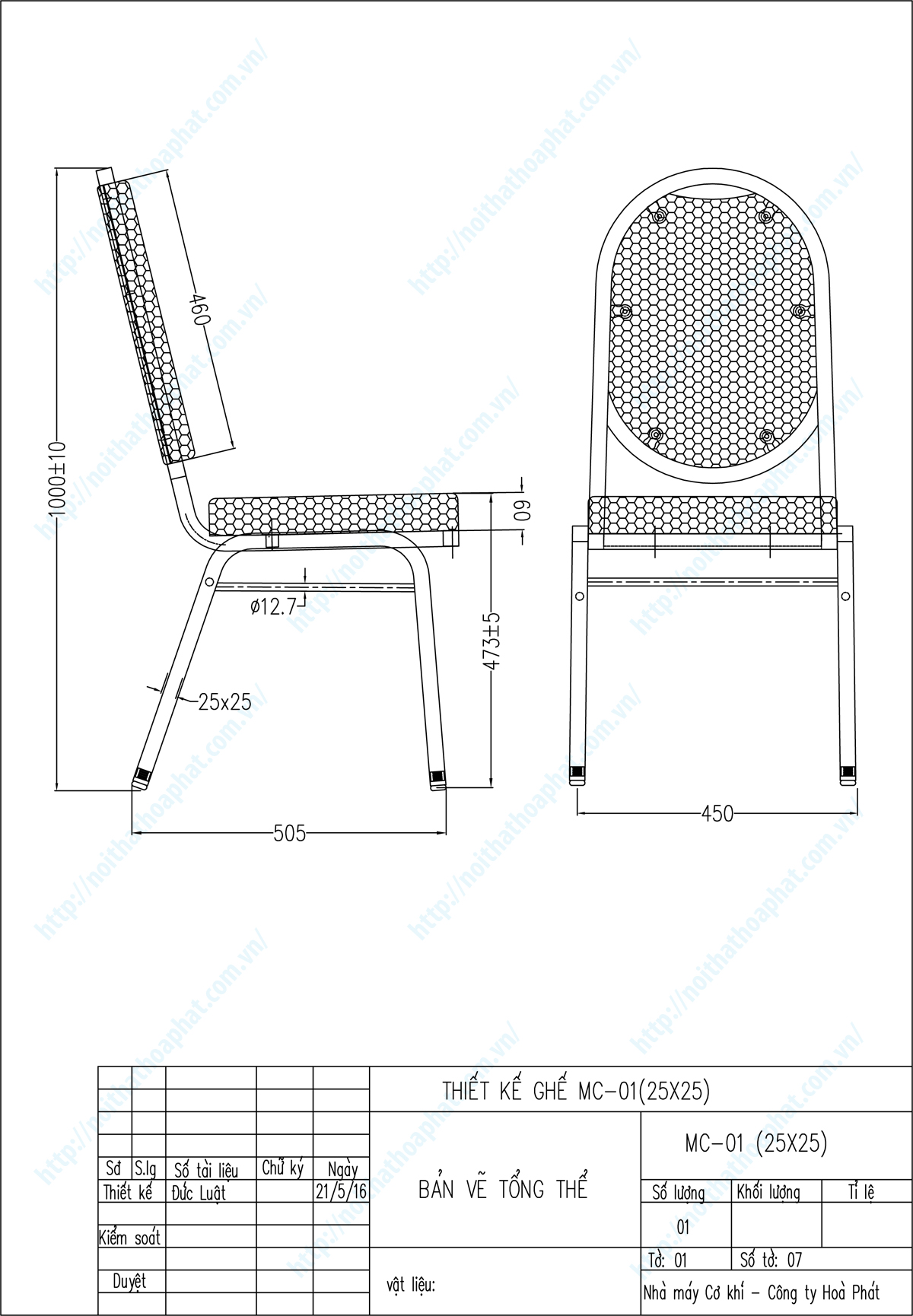 Bản vẽ thiết kế tổng thể ghế hội trường MC01 25x25