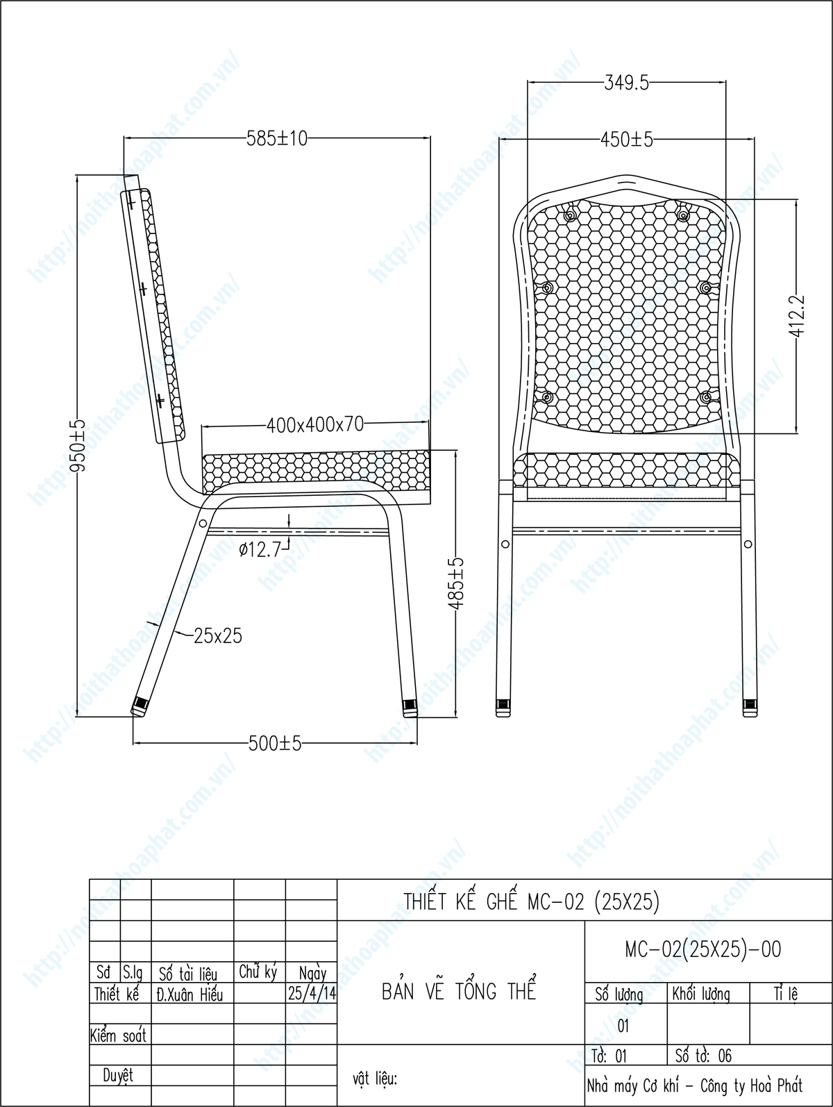 Bản vẽ thiết kế tổng thể ghế hội trường MC02 25x25