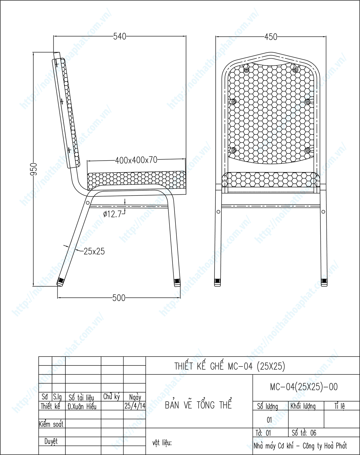 Bản vẽ thiết kế tổng thể ghế hội trường MC04 25x25