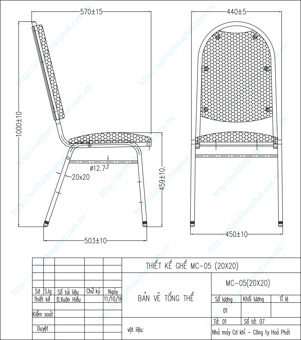 Bản vẽ thiết kế tổng thể ghế hội trường MC05 20x20