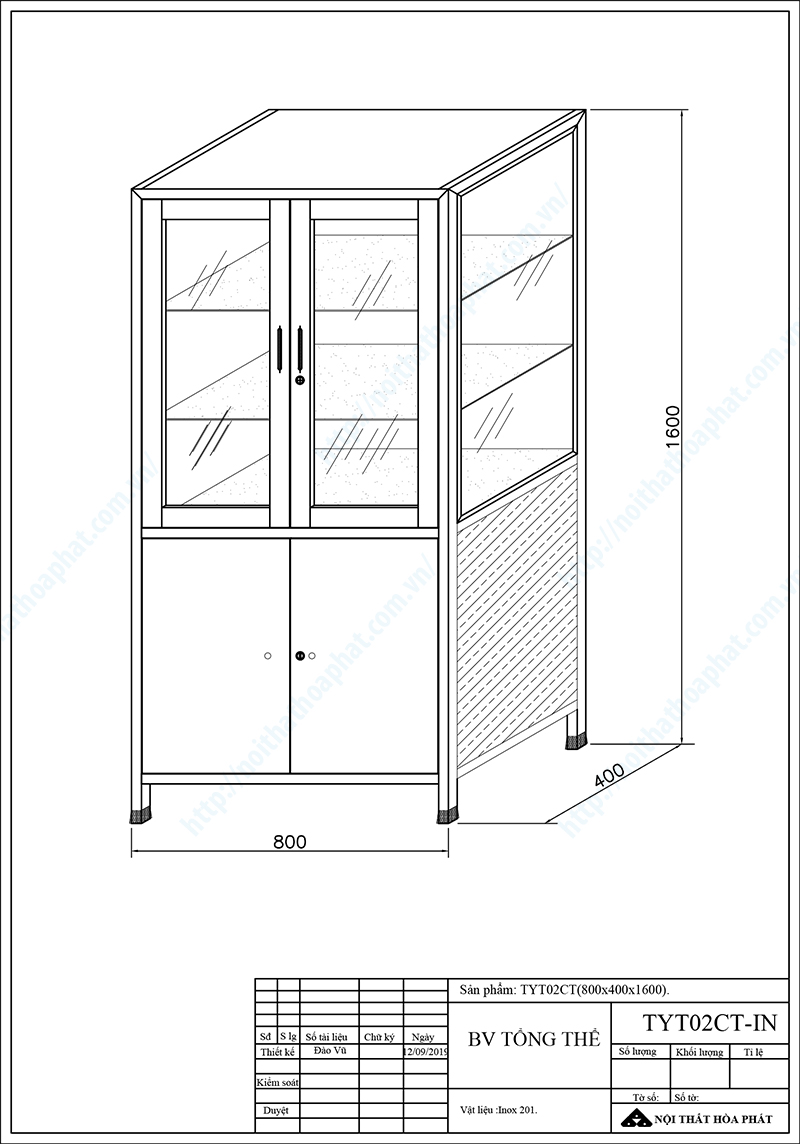 Bản vẽ thiết kế tổng thể tủ y tế TYT02 Bản vẽ thiết kế tổng thể tủ y tế TYT02