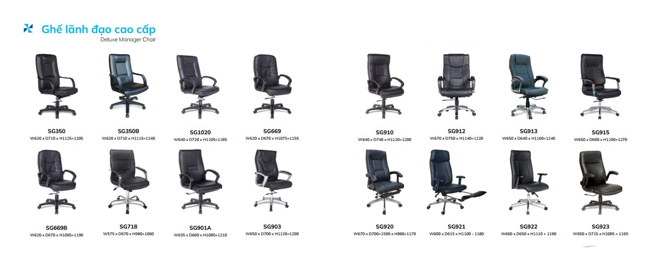 Bảng giá ghế lãnh đạo cao cấp Hòa Phát - Duluxe Manager Chair
