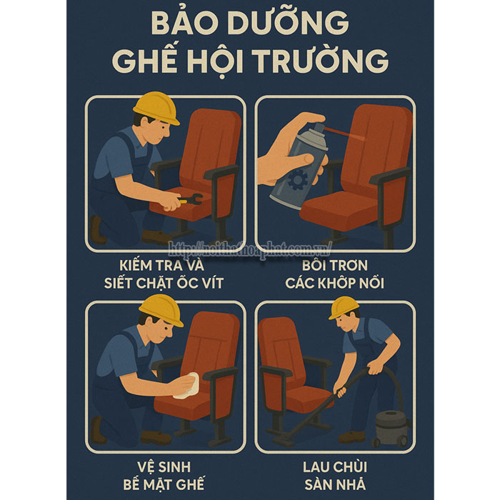 dịch vụ bảo dưỡng ghế hội trường tại Hà Nội
