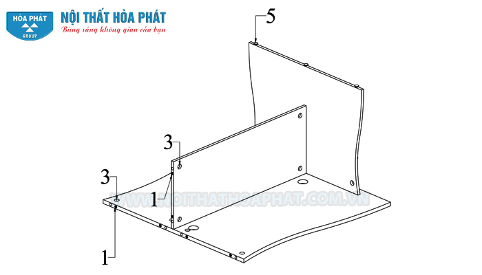 lắp đặt bàn làm việc của module HRMD03