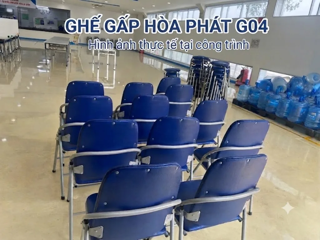 Hình ảnh thực tế ghế gấp hòa phát G04