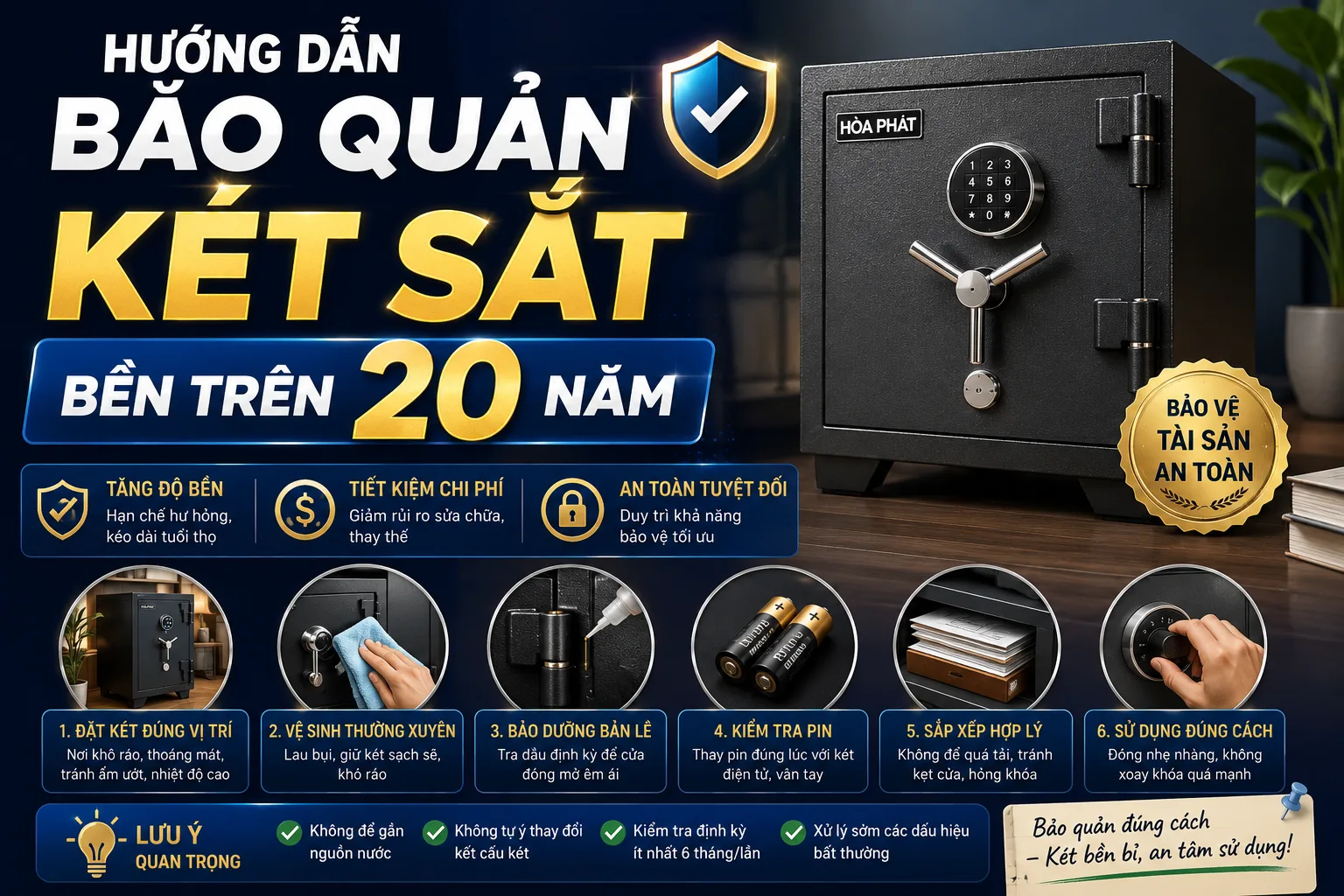 Hướng Dẫn Bảo Quản Két Sắt Bền Trên 20 Năm, Sử Dụng Đúng Cách