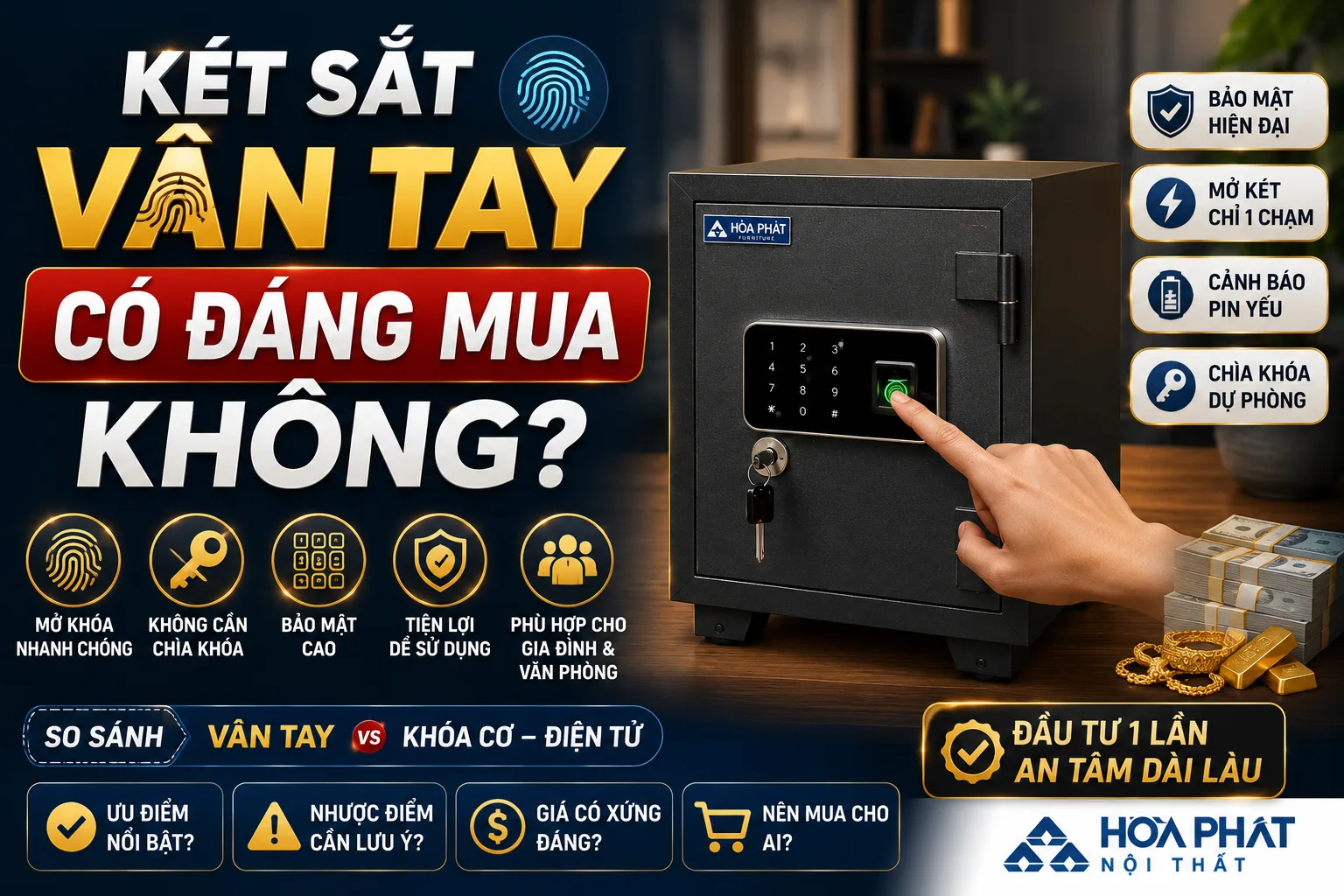 Két Sắt Vân Tay Có Đáng Mua Không? Ưu Nhược Điểm Cần Biết