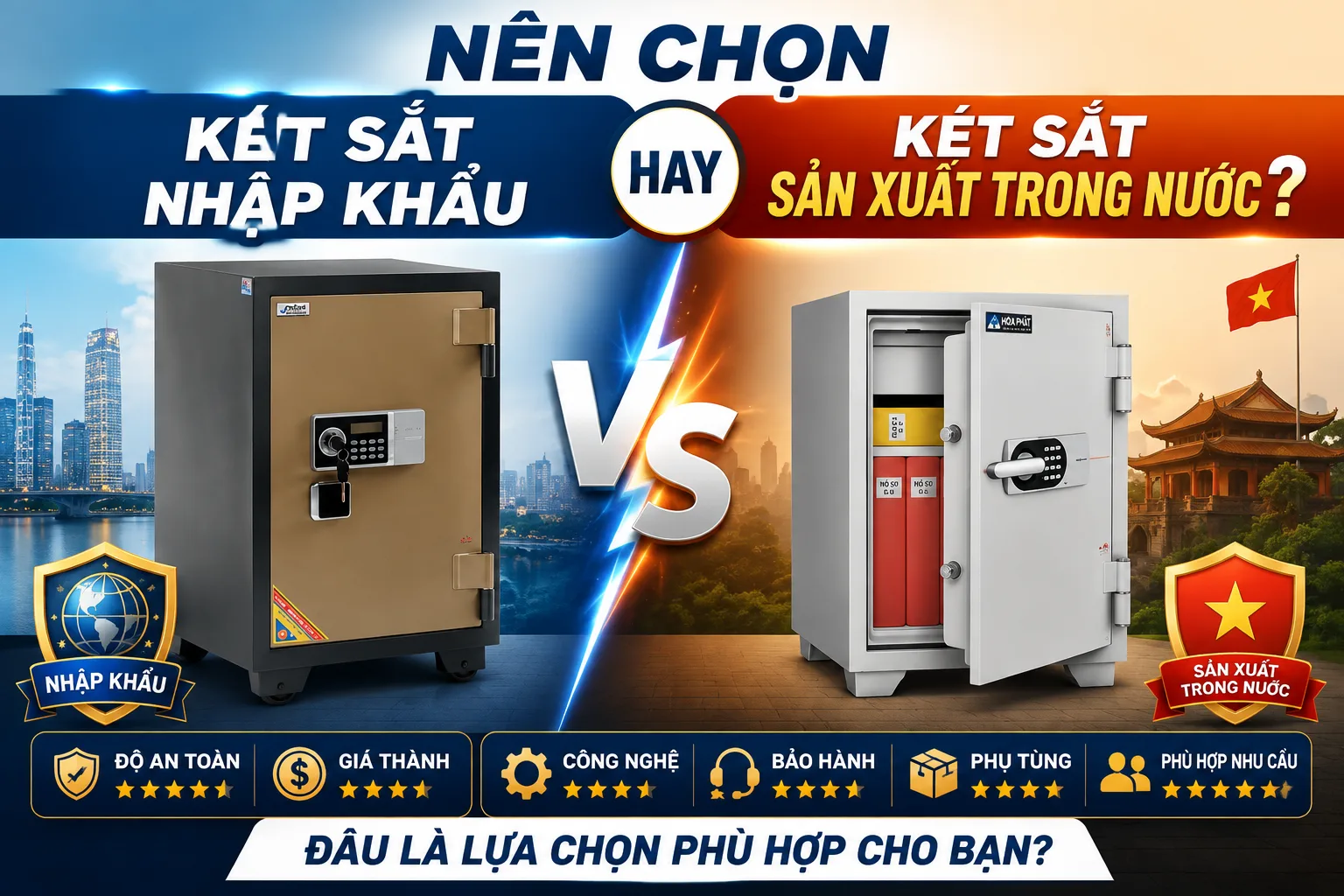 Nên Chọn Két Sắt Nhập Khẩu Hay Sản Xuất Trong Nước?