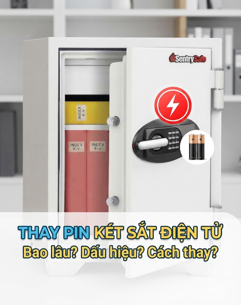 Bao Lâu Nên Thay Pin Két Sắt Điện Tử? Dấu Hiệu Pin Yếu