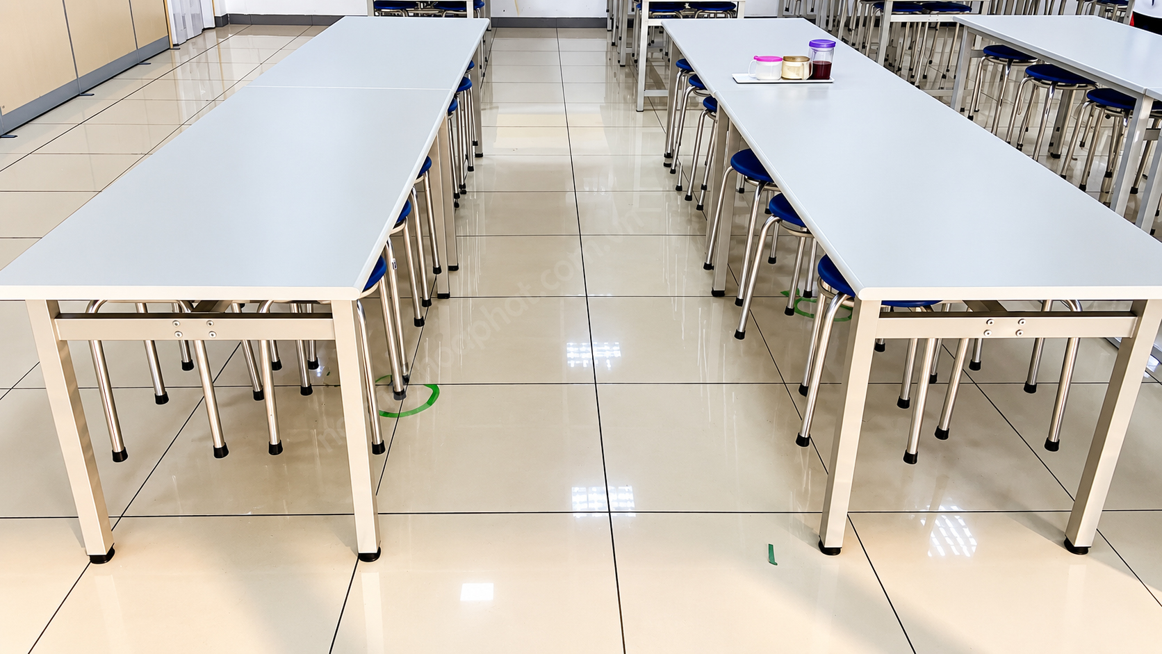 1. Bàn Ăn Công Nhân BA01-16 1m6 – Hình Ảnh Tại Công Trình