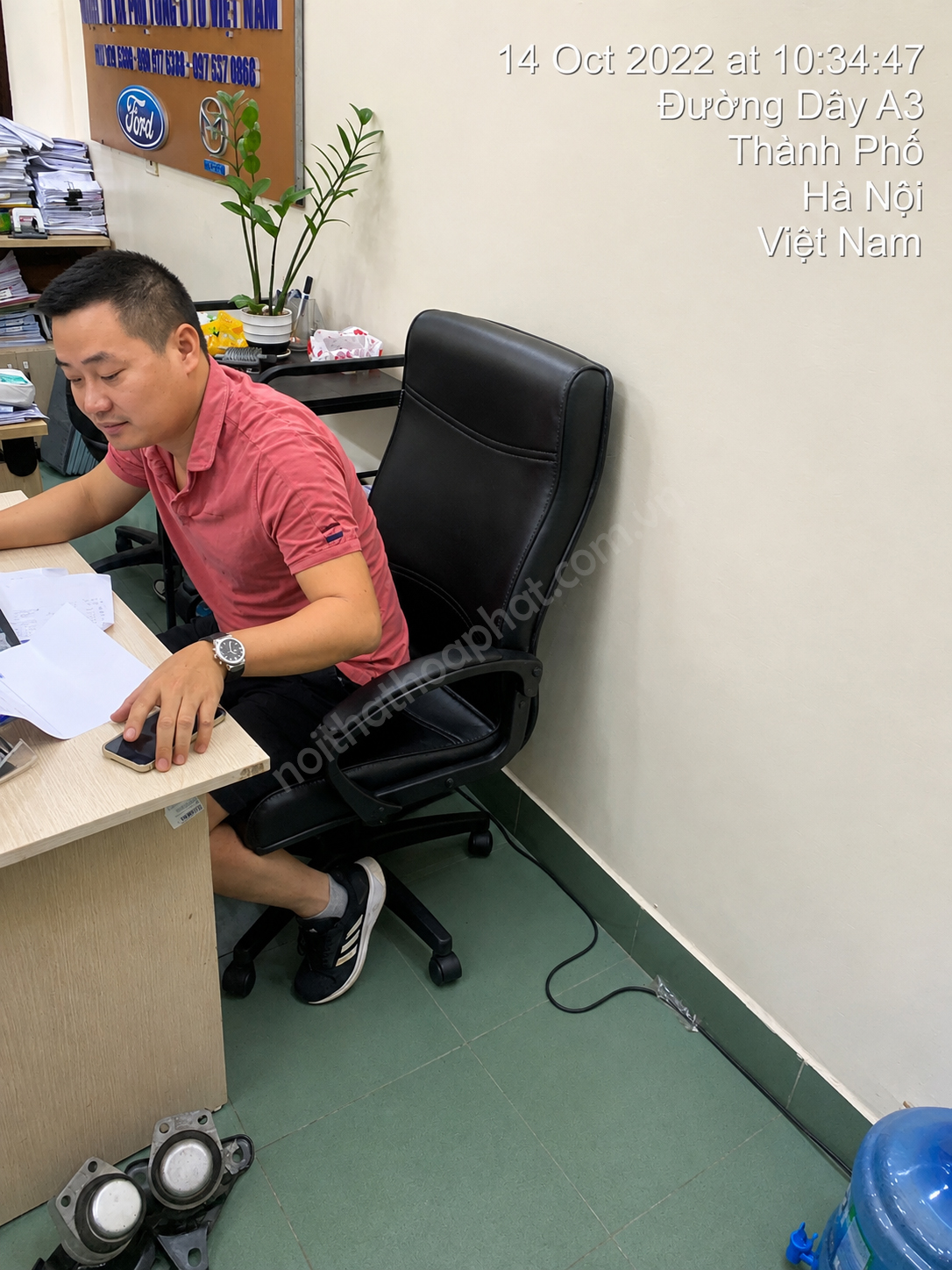 H&igrave;nh ảnh thực tế Ghế da lưng cao SG704B