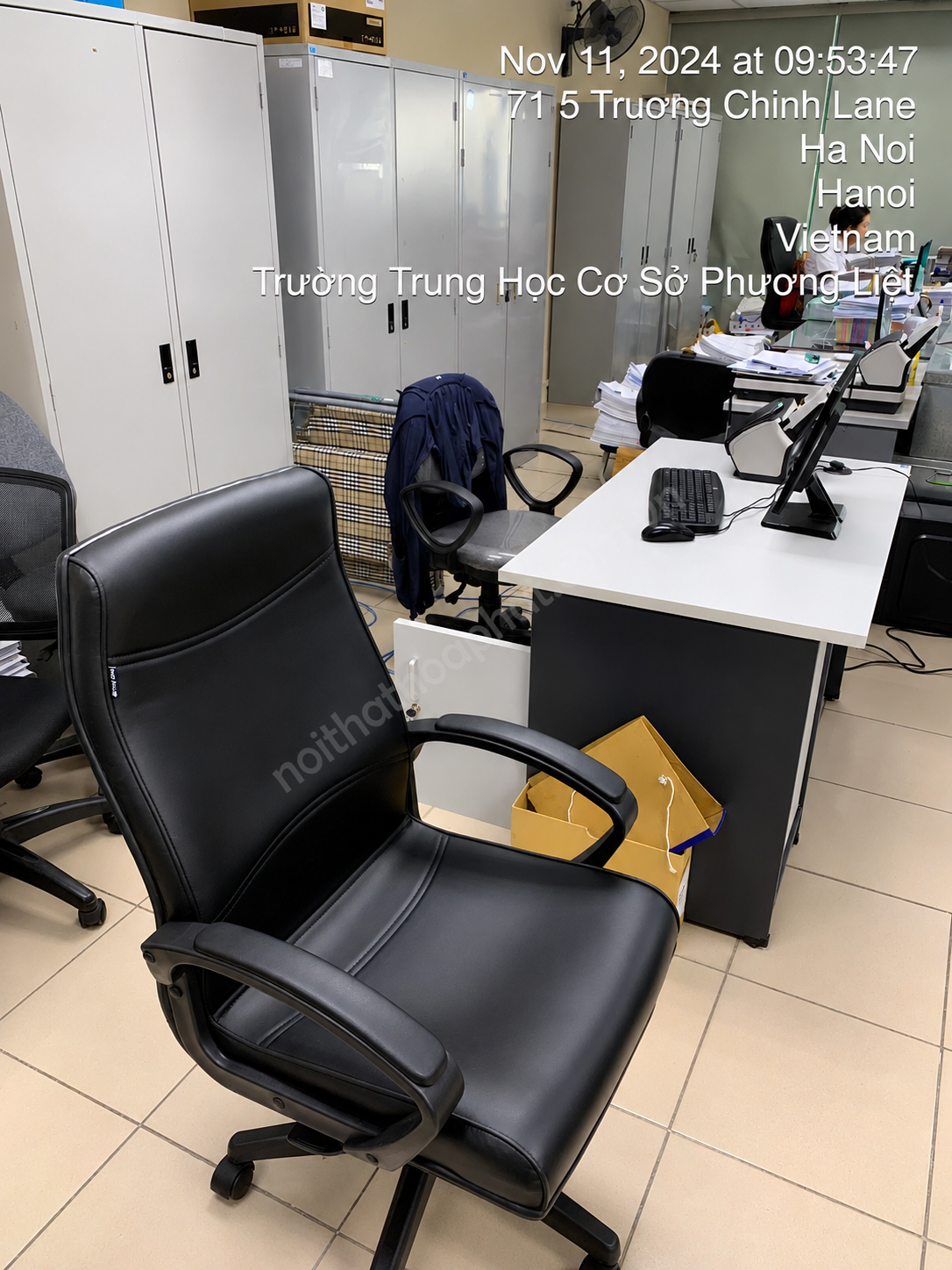 H&igrave;nh ảnh thực tế Ghế da lưng cao SG704B