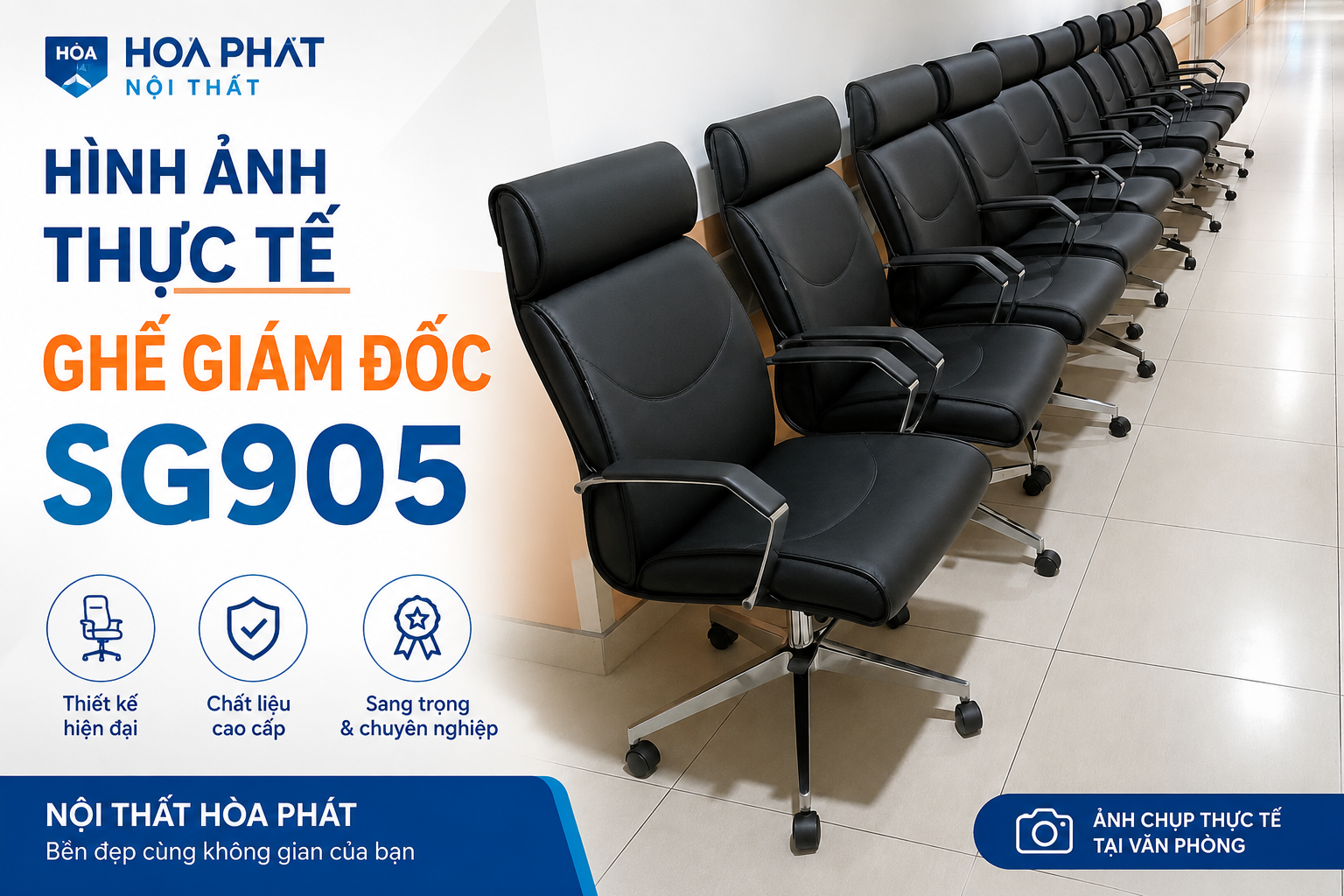 H&igrave;nh ảnh thực tế ghế da H&ograve;a Ph&aacute;t SG905