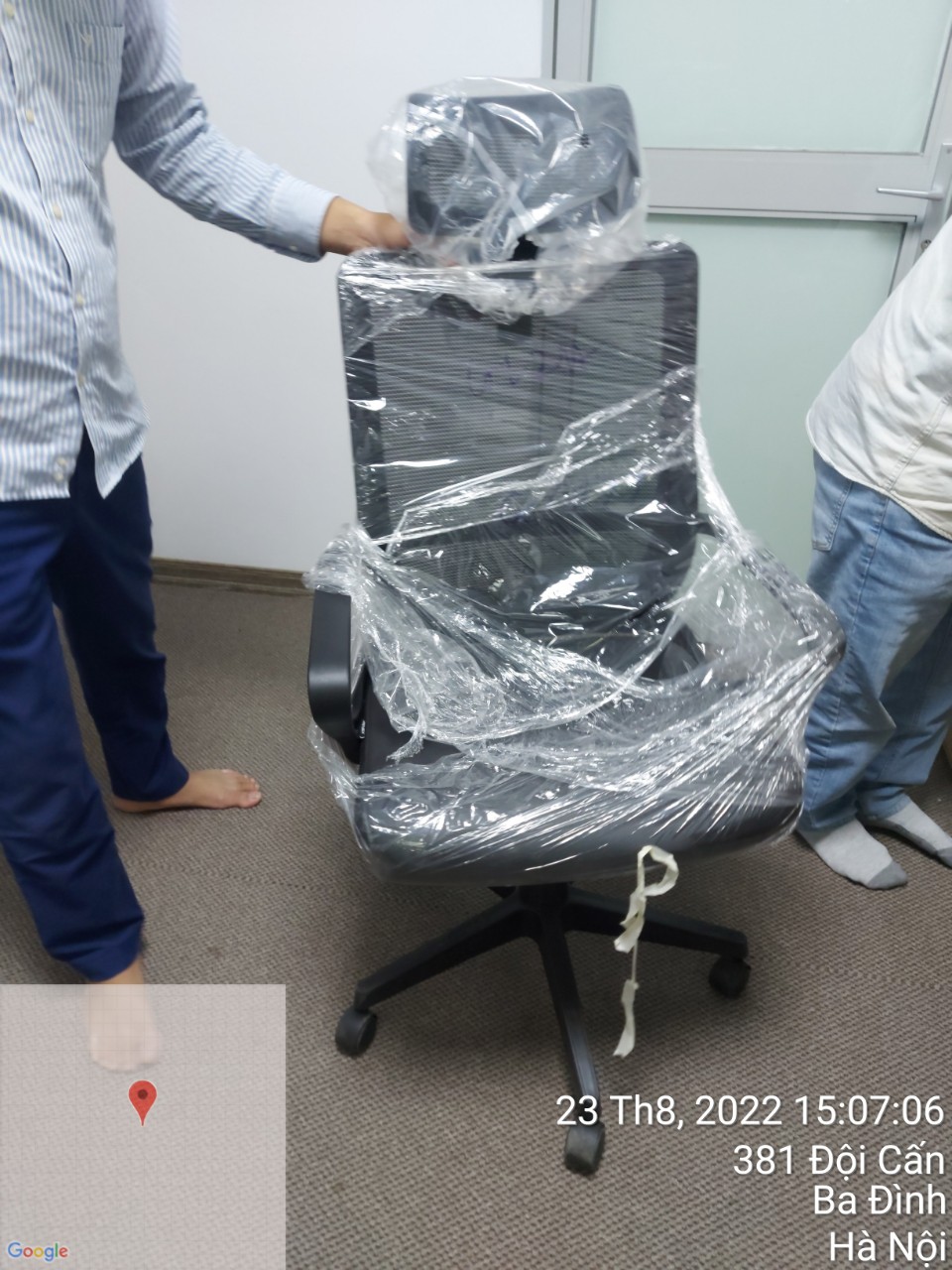 Hình Ảnh Thực Tế Ghế Lưới Có Tựa Đầu GL217TD Tại Công Trình