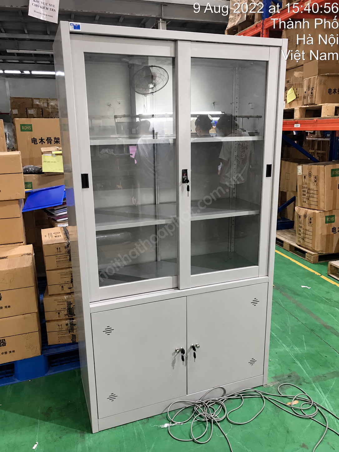 H&igrave;nh ảnh thực tế tủ hồ sơ sắt TU09K3GCK H&ograve;a Ph&aacute;t