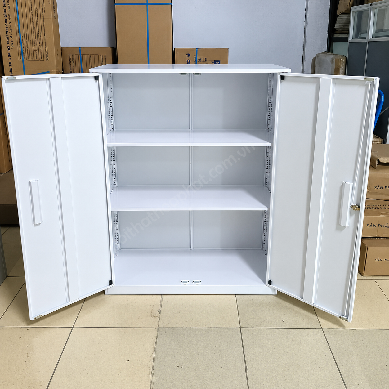 Tủ t&agrave;i liệu sắt TU12D m&agrave;u trắng