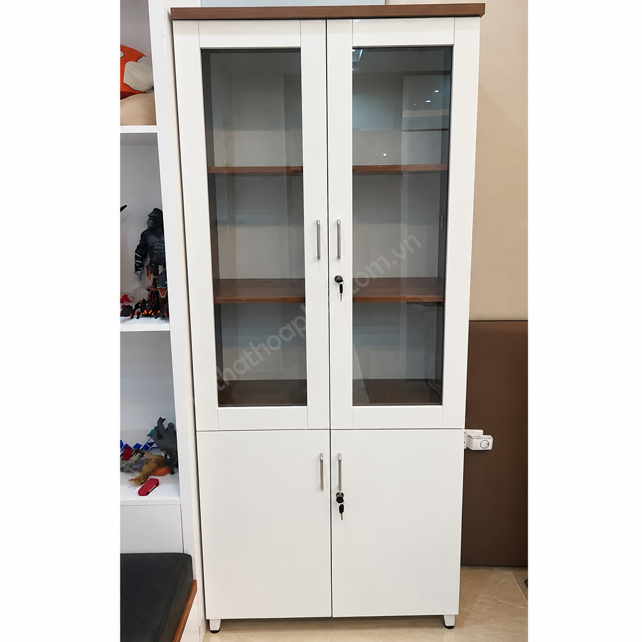 Tủ t&agrave;i liệu c&aacute;nh k&iacute;nh H&ograve;a Ph&aacute;t LUX1960-2B3