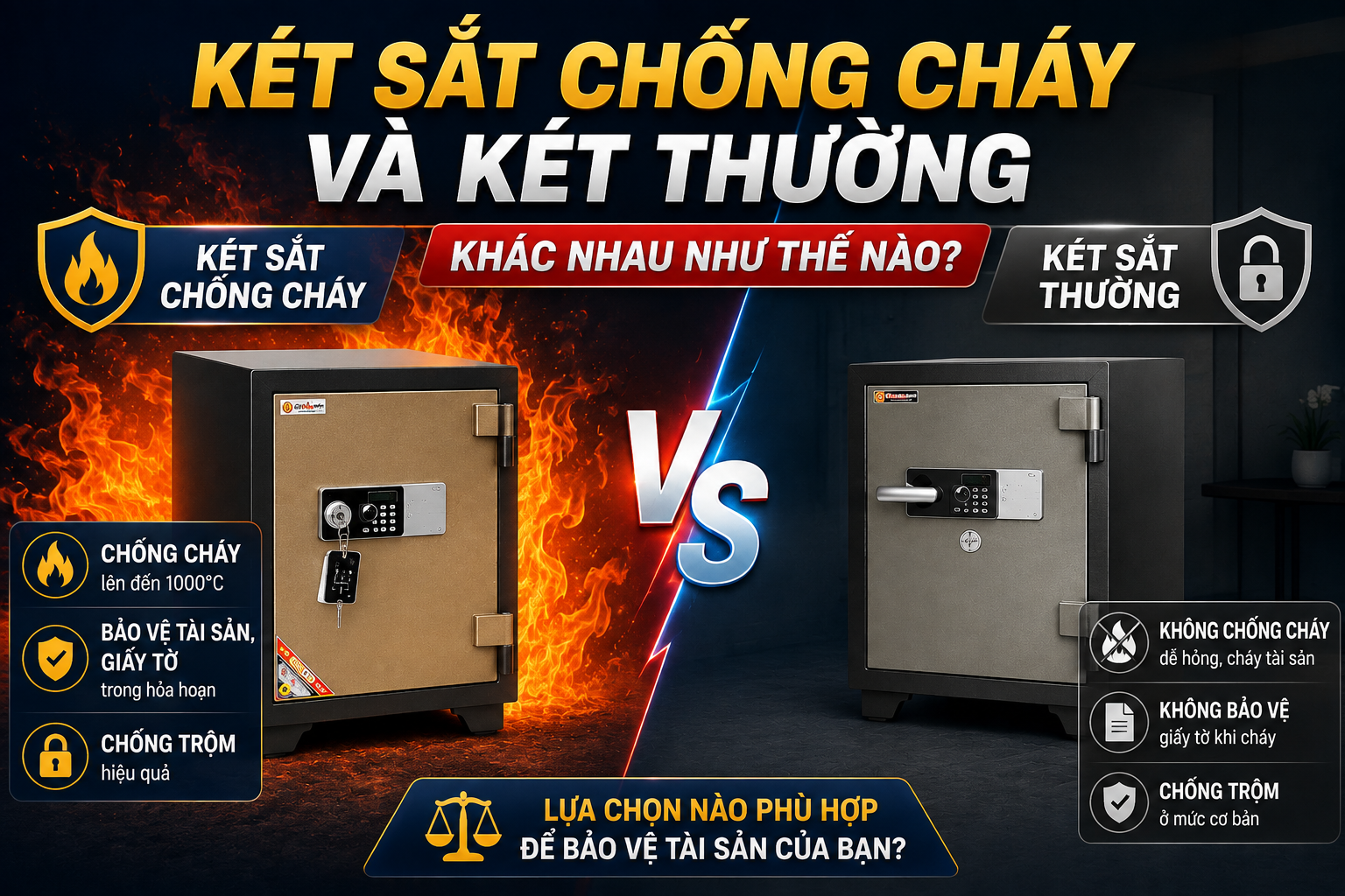 K&eacute;t Sắt Chống Ch&aacute;y V&agrave; K&eacute;t Thường Kh&aacute;c Nhau Như Thế N&agrave;o?