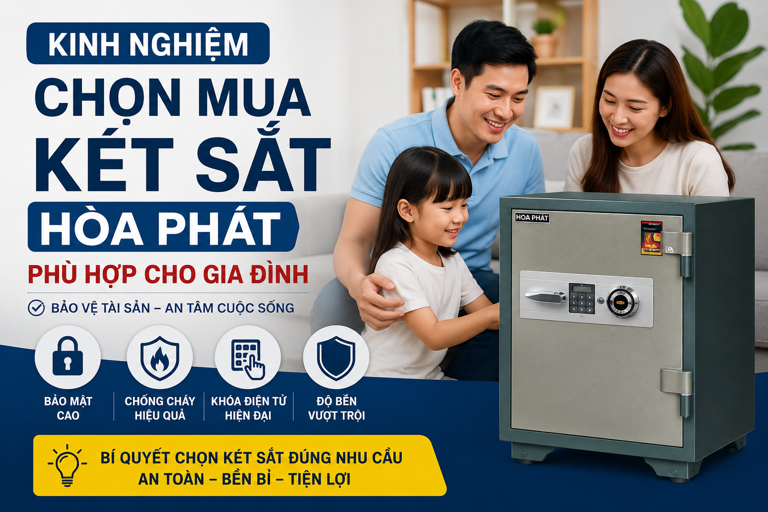 Kinh Nghiệm Chọn Mua Két Sắt Hòa Phát Phù Hợp Cho Gia Đình