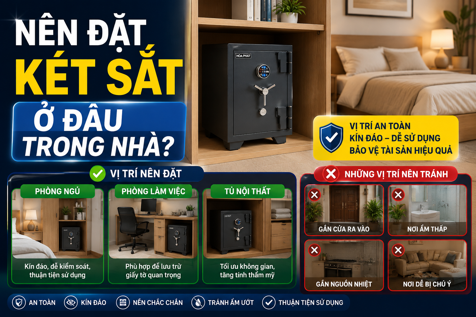 N&ecirc;n Đặt K&eacute;t Sắt Ở Đ&acirc;u Trong Nh&agrave;? Vị Tr&iacute; An To&agrave;n, K&iacute;n Đ&aacute;o