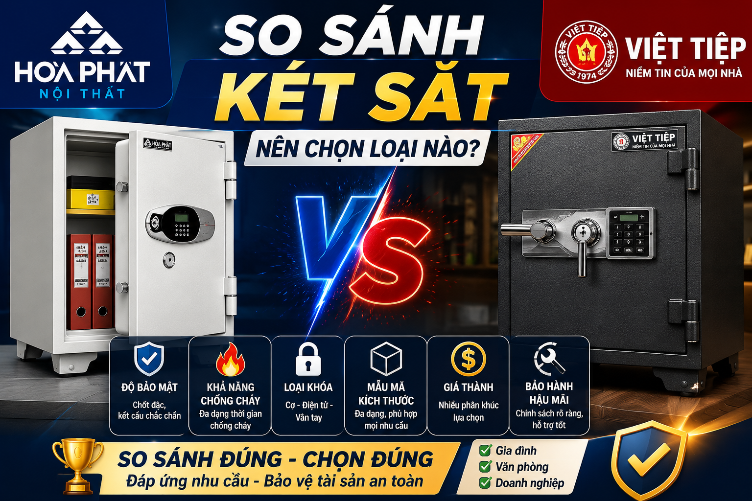 So S&aacute;nh K&eacute;t Sắt H&ograve;a Ph&aacute;t V&agrave; Việt Tiệp &ndash; N&ecirc;n Mua Loại N&agrave;o?